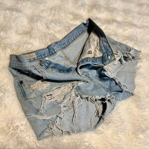 Levi 501 Distressed Denim Shorts